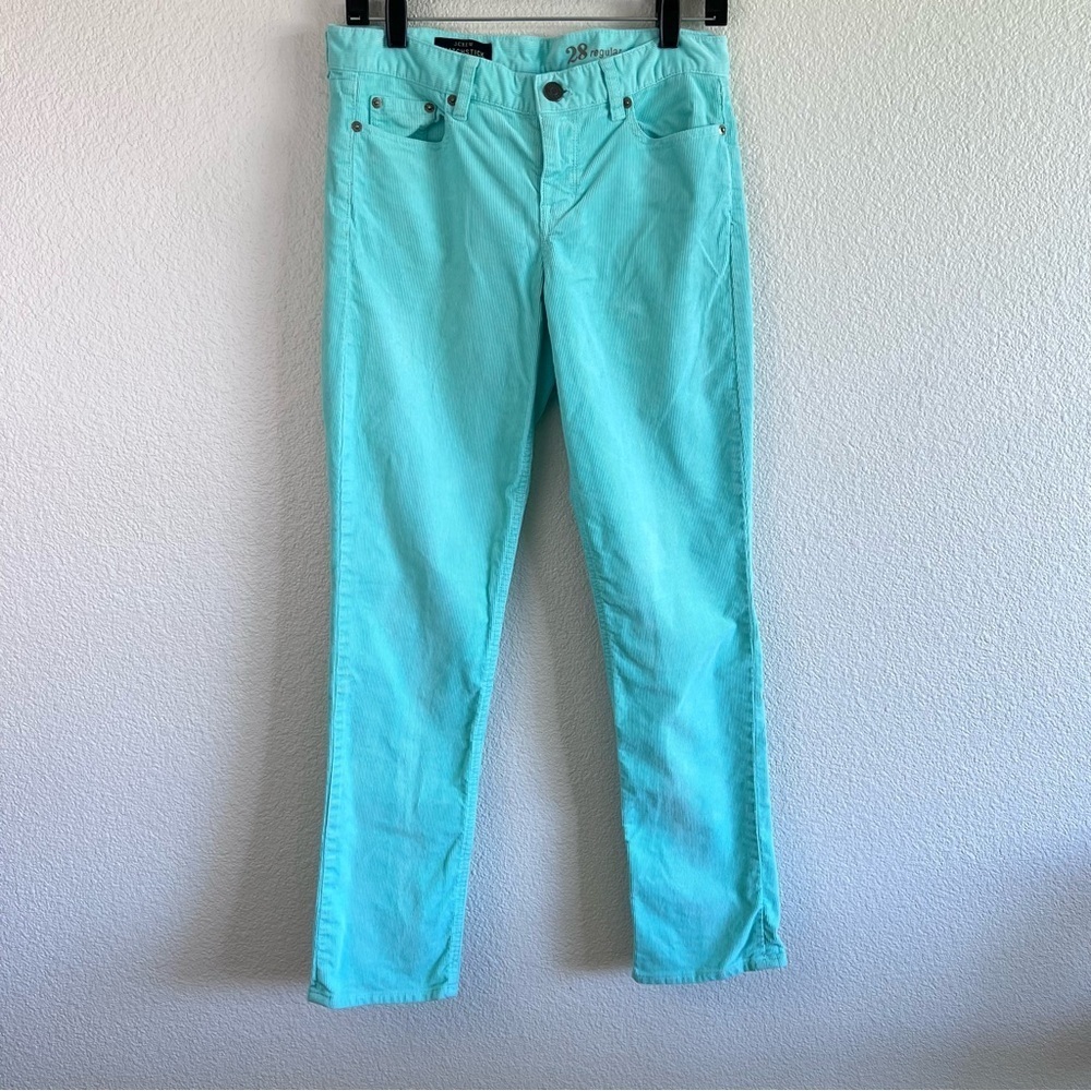 J. Crew Women’s Matchstick Corduroy Skinny Aqua Turquoise‎ Pants